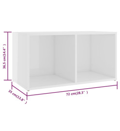 Meubles TV 4 pcs Blanc brillant 72x35x36,5 cm Aggloméré