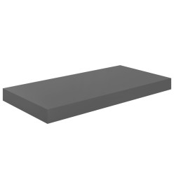 Étagère murale flottante 4 pcs Gris brillant 50x23x3,8 cm MDF