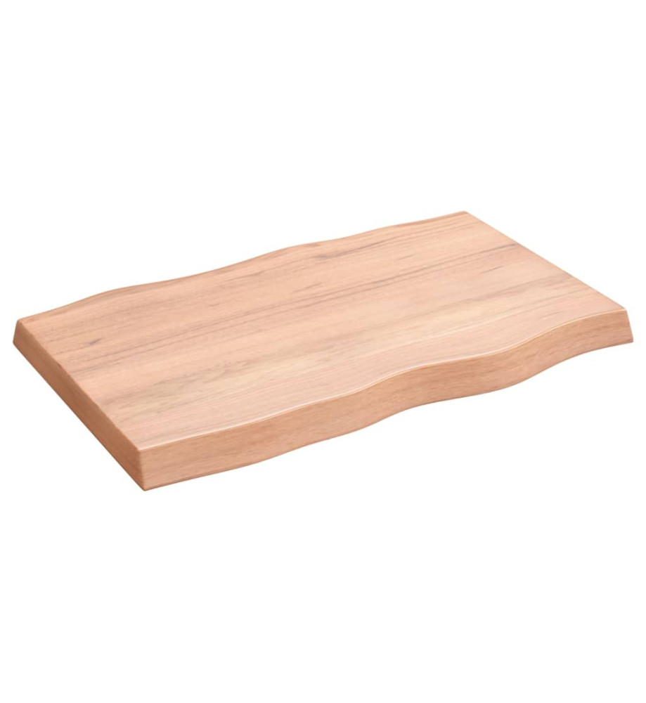 Dessus de table bois chêne massif traité bordure assortie