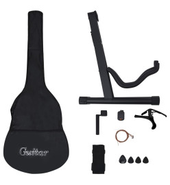 Jeu de guitare 12 pcs acoustique pan coupé western 6 cordes 38"