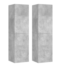 Ensemble de meubles TV 8 pcs Gris béton Aggloméré