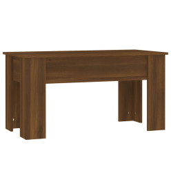 Table basse Chêne marron 101x49x52 cm Bois d'ingénierie