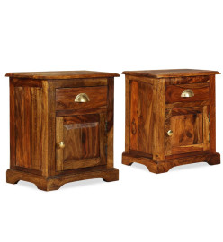 Table de chevet 2 pcs Bois 40 x 30 x 50 cm