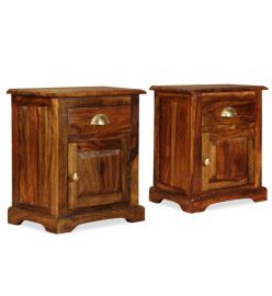 Table de chevet 2 pcs Bois 40 x 30 x 50 cm