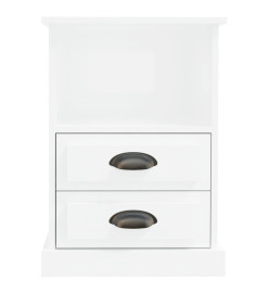 Tables de chevet 2 pcs blanc brillant 43x36x60 cm