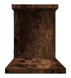 Étagère TV murale Chêne fumé 125x18x23 cm Bois d'ingénierie