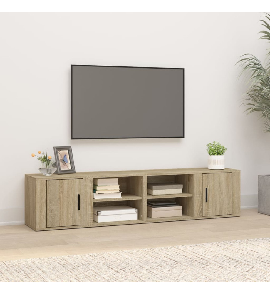 Meubles TV 2 pcs Chêne sonoma 80x31,5x36 cm Bois d'ingénierie