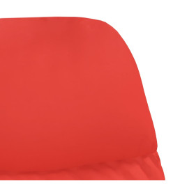 Chaise de relaxation avec tabouret Rouge Similicuir