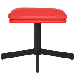 Chaise de relaxation avec tabouret Rouge Similicuir