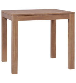Table à dîner Bois de teck et finition naturelle 82x80x76 cm
