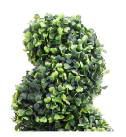 Plante de buis artificiel en spirale avec pot Vert 89 cm