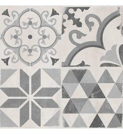 Grosfillex Carreau de revêtement mural 9 pcs 15,4x120 cm Gris Andalou