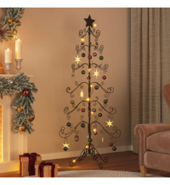 Arbre de Noël en métal pour décoration noir 180 cm