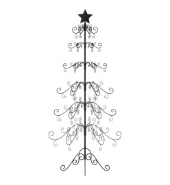 Arbre de Noël en métal pour décoration noir 180 cm