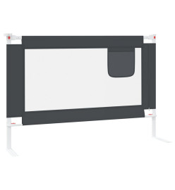 Barrière de sécurité de lit d'enfant Gris foncé 100x25 cm Tissu