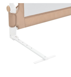 Barrière de sécurité de lit d'enfant Taupe 120x42 cm Polyester