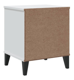 Table de chevet VIKEN blanc bois de pin solide