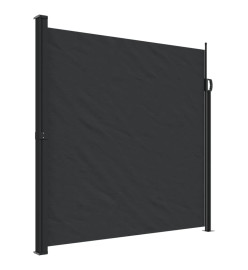 Auvent latéral rétractable noir 200x600 cm
