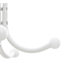 Porte-manteau avec porte-parapluie blanc fer enduit de poudre