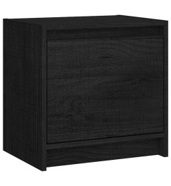 Table de chevet Noir 40x30,5x40 cm Bois de pin massif