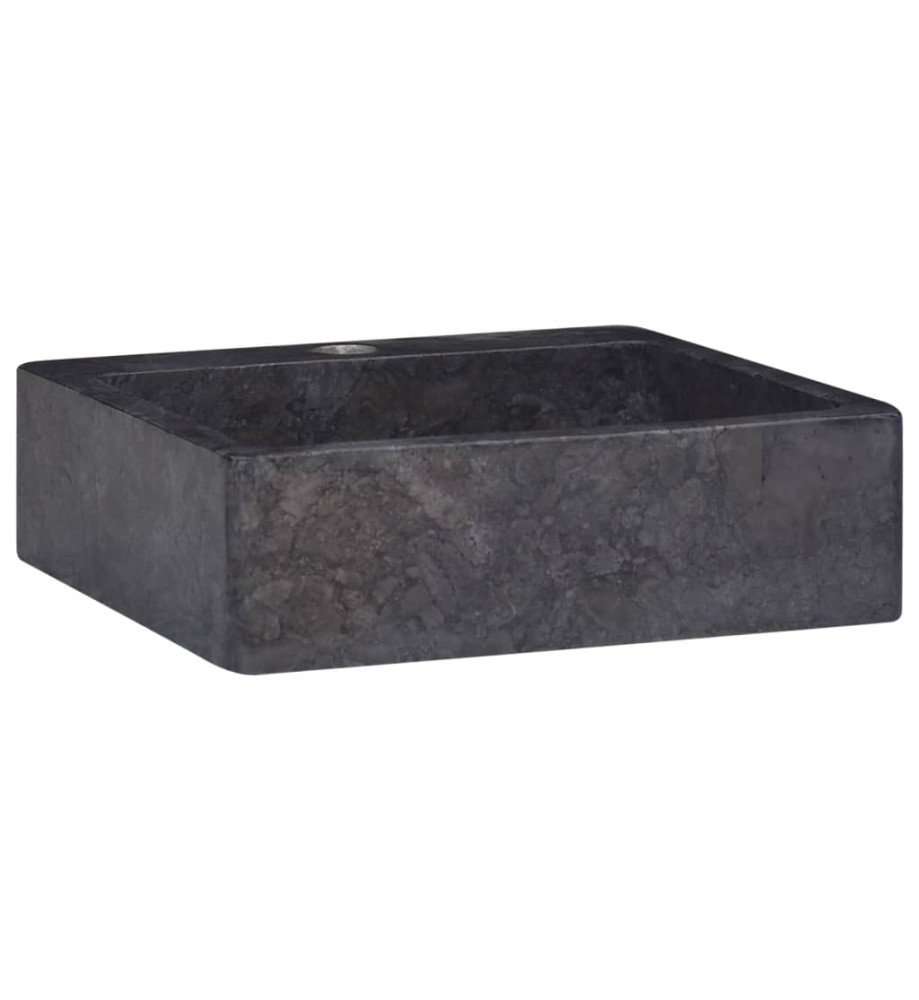 Lavabo Noir 40x40x12 cm Marbre