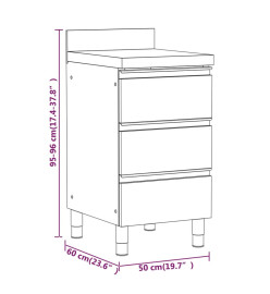 Armoires de cuisine commerciale 2 pcs Acier inoxydable