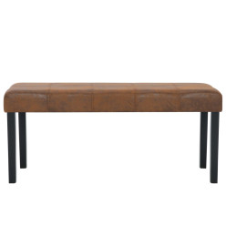 Banc 106 cm Marron Similicuir daim