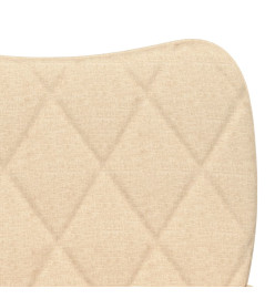 Chaises à manger lot de 2 crème tissu