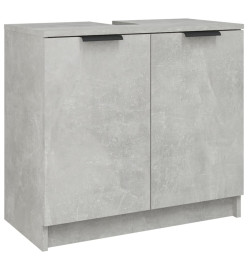 Ensemble d'armoires de salle de bain 3 pcs gris béton