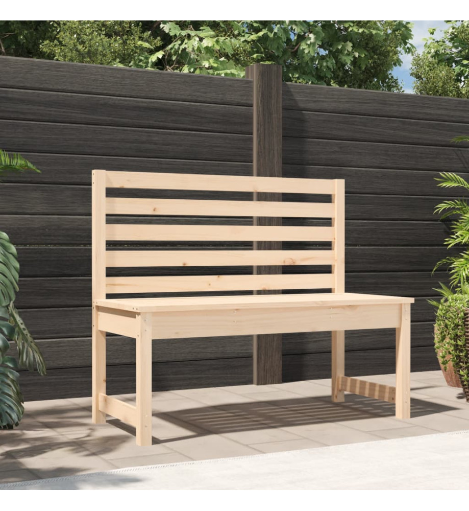 Banc de jardin 109 cm bois massif de pin