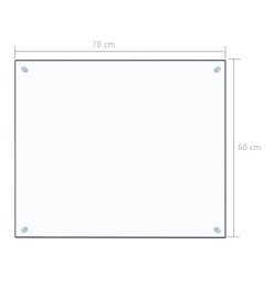 Dosseret de cuisine Transparent 70x60 cm Verre trempé