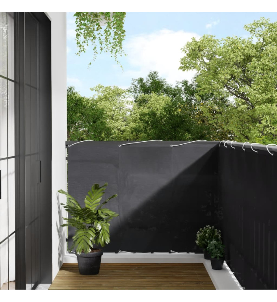 Écran de balcon anthracite 120x1000 cm 100% polyester oxford