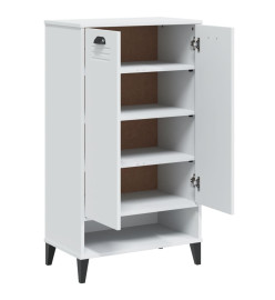 Armoire à chaussures VIKEN blanc bois de pin solide