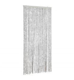 Rideau anti-mouches gris 90x220 cm chenille