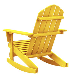 Chaise à bascule de jardin Adirondack Bois de sapin Jaune