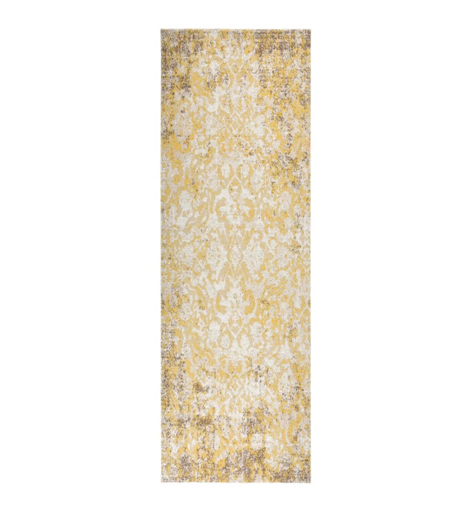 Tapis à tissage plat d'extérieur 80x250 cm Jaune