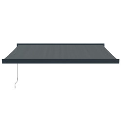 Auvent rétractable anthracite 3,5x2,5 m tissu et aluminium