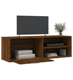 Meuble TV chêne marron 120x34x37 cm bois d'ingénierie