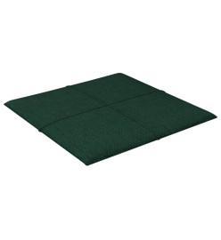 Panneaux muraux 12 pcs Vert foncé 30x30 cm Tissu 1,08 m²