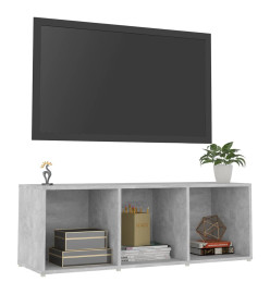 Meuble TV Gris béton 107x35x37 cm Aggloméré