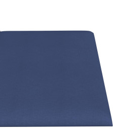 Panneaux muraux 12 pcs Bleu 60x15 cm Tissu 1,08 m²