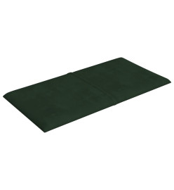 Panneaux muraux 12 pcs Vert foncé 30x15 cm Velours 0,54 m²