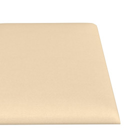 Panneaux muraux 12 pcs Crème 30x15 cm Tissu 0,54 m²