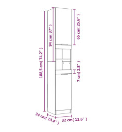 Meubles de salle de bain 5 pcs Chêne Sonoma Bois d'ingénierie