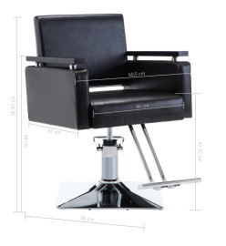 Chaise de coiffeur Similicuir Noir