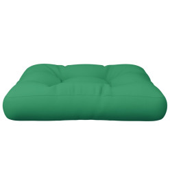 Coussin de palette vert tissu