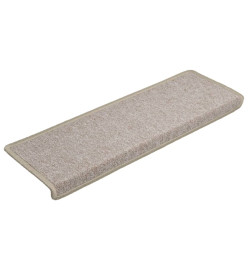 Tapis d'escalier 10 pcs 65x21x4 cm Taupe