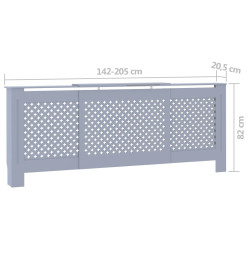 Cache-radiateur MDF Gris 205 cm