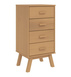 Table de chevet OLDEN marron bois de pin solide