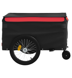 Remorque de vélo noir et rouge 45 kg fer